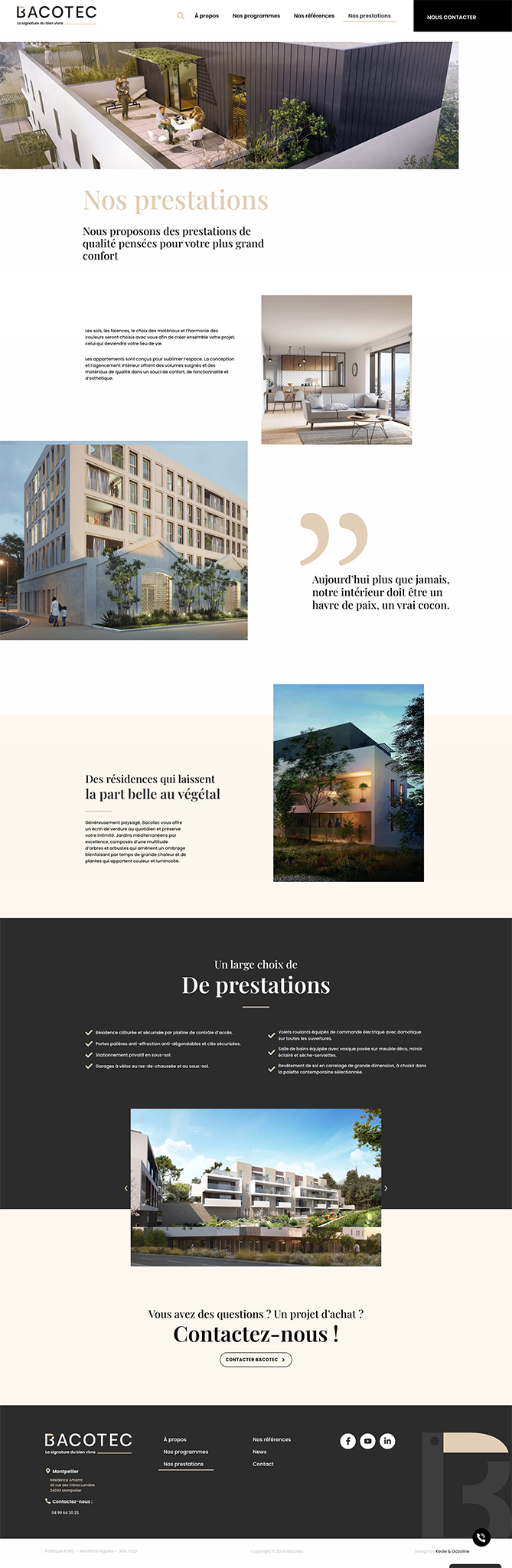 Résidence moderne avec terrasse et espace vert.