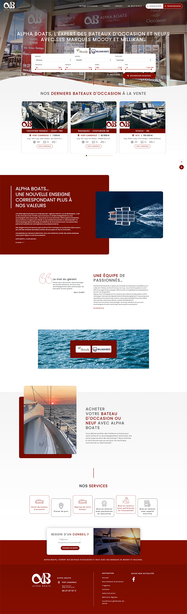 Alpha Boats, expert en bateaux neufs et d'occasion.