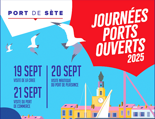 Affiche Journées Portes Ouvertes 2025 au port de Sète